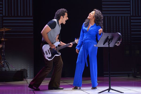 Jared Zirilli as 'Bruce Sudano' and Ariana DeBose as 'Disco Donna' Photo