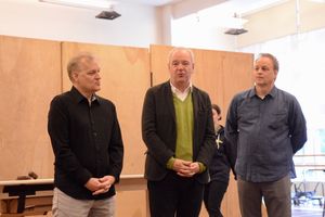 Karen Kirkpatrick  (boos, Music and Lyrics), John O'Farrell (Book) and Wayne Kirkpatr Photo