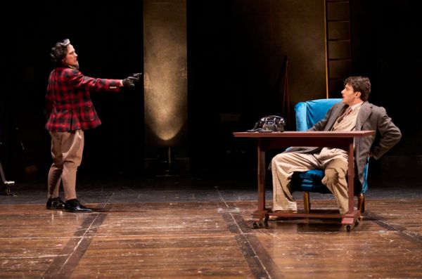 The Professor (actor, Maggie Kettering*) reveals his true nature to Hannay (actor, An Photo